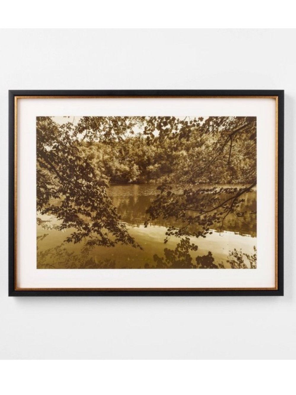 STUDIO MCGEE NWT 24"x18" Abstract Lake Framed Wall Art